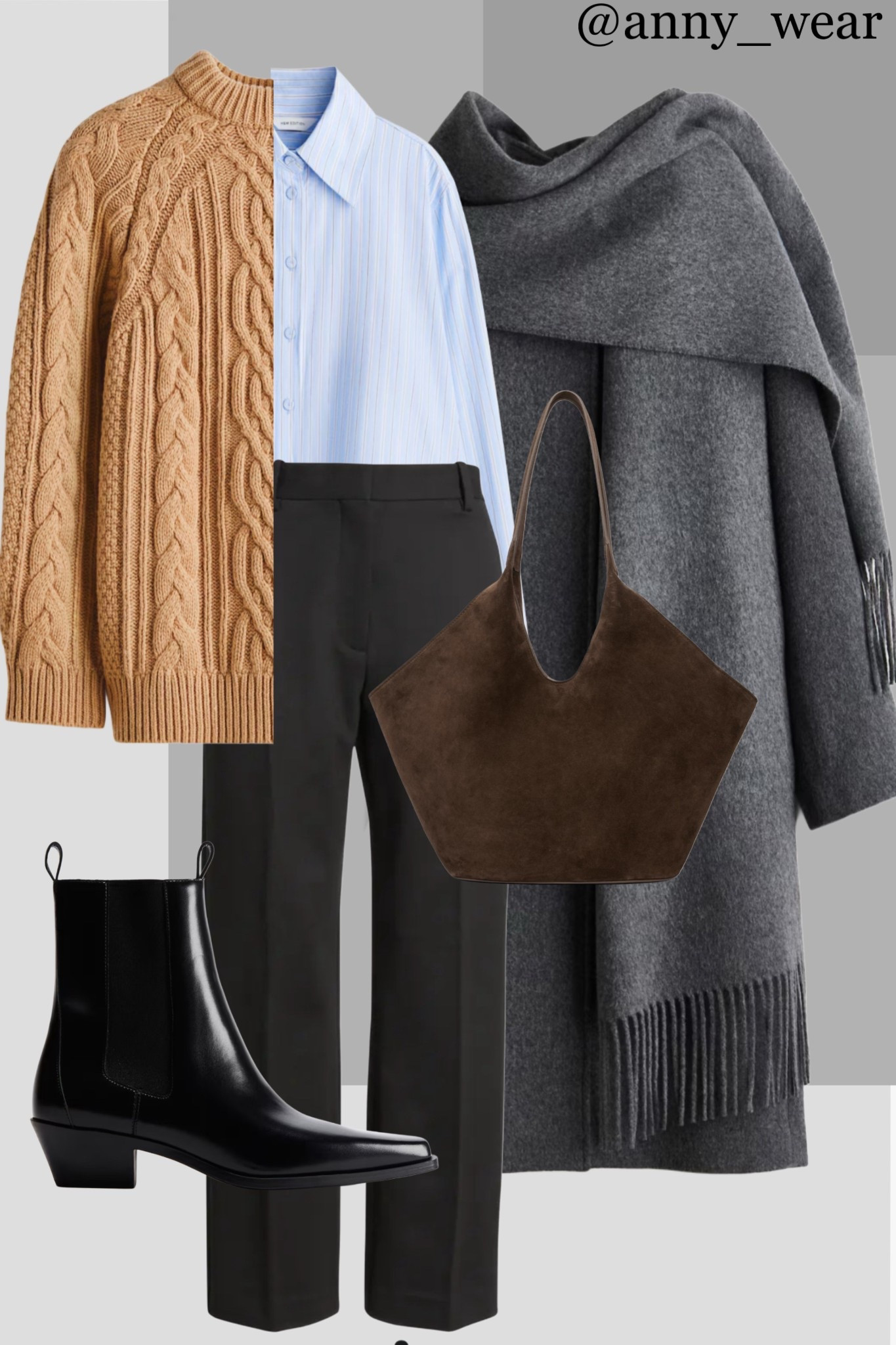 Winter outfit for office 

Brown sweater 
Blue shirt 
Black pants 
Grey coat 
Brown suede bag
Black cowboy boots 
Winter office outfits 
capsule wardrobe workwear
work party outfit
workwear city outfits 
date night outfits midsize Winter 2025 Mango outfits sunday brunch going out outfits photoshoot outfits dinner date outfit ssense work party outfit zara outfits paris outfit casual wardrobe europe outfits saks 5th avenue new york outfits city street styles new york city ltku over 40 capsule wardrobe popular today summer looks city outfits Abercrombie outfits casual spring outfit classy casual everyday necklace #LTKstyletip #LTKbeauty #LTKU #LTKshoecrush #LTKitbag 

#LTKCyberWeek #LTKWorkwear #LTKHoliday