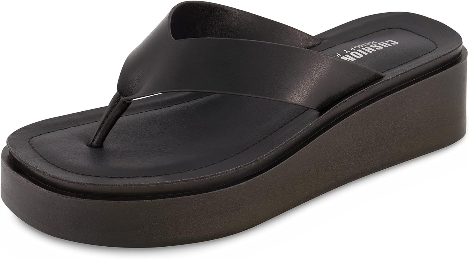 CUSHIONAIRE Women's Pippin thong platform sandal with +Memory Foam | Amazon (US)