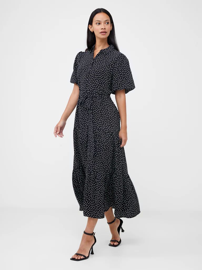 Dotty Puff Sleeve Shirt Dress | French Connection (UK)