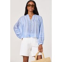 ASTR the Label | Ericka Striped Balloon Sleeve Blouse in Blue stripe | Size S | ASTR The Label (US)