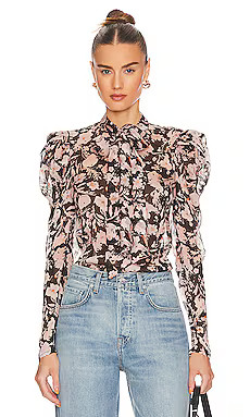 Bardot Amielie Floral Blouse in Apricot Floral from Revolve.com | Revolve Clothing (Global)