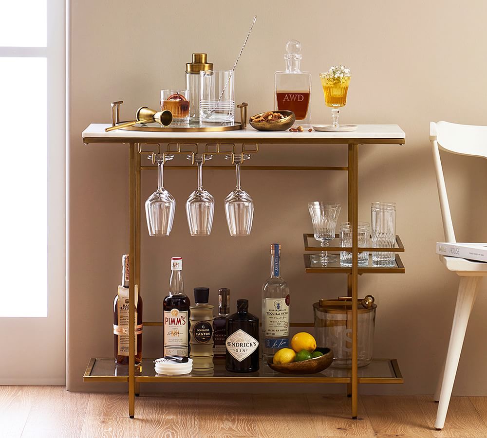 Delaney Marble Bar Console | Pottery Barn (US)