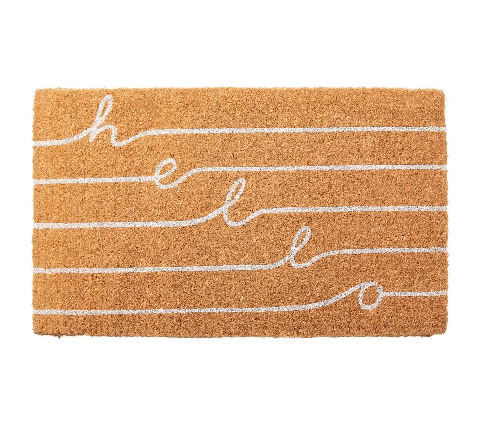 Hello Script Doormat | Pottery Barn (US)