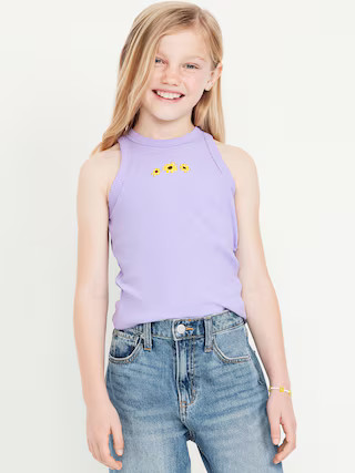 Fitted Ribbed Tank Top for Girls | Old Navy (US)