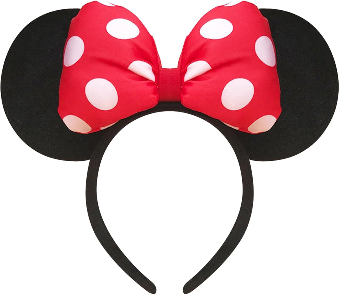 Mouse Ears Headband Mini Mouse Ears Cute Ear Headband Halloween Birthday Girl Cosplay Costume Par... | Amazon (US)