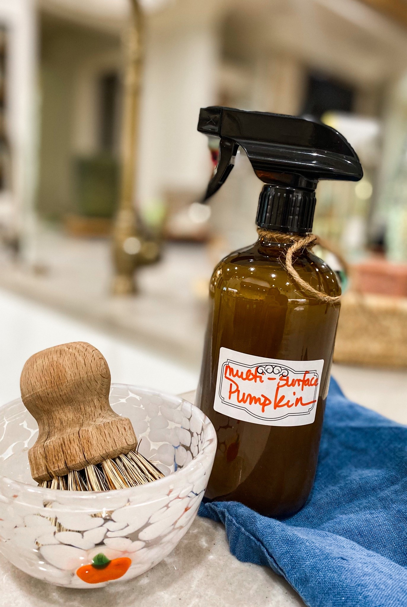 When the temps just won’t “Fall” but you need a little “Fall,” make your own multi-surface cleaner with a pumpkin spice essential oil alá @annivanderbeek 🎃 I made these as party favors when the neighborhood girls came over for drinks and they were a hit!

#LTKSeasonal #LTKHome #LTKHalloween