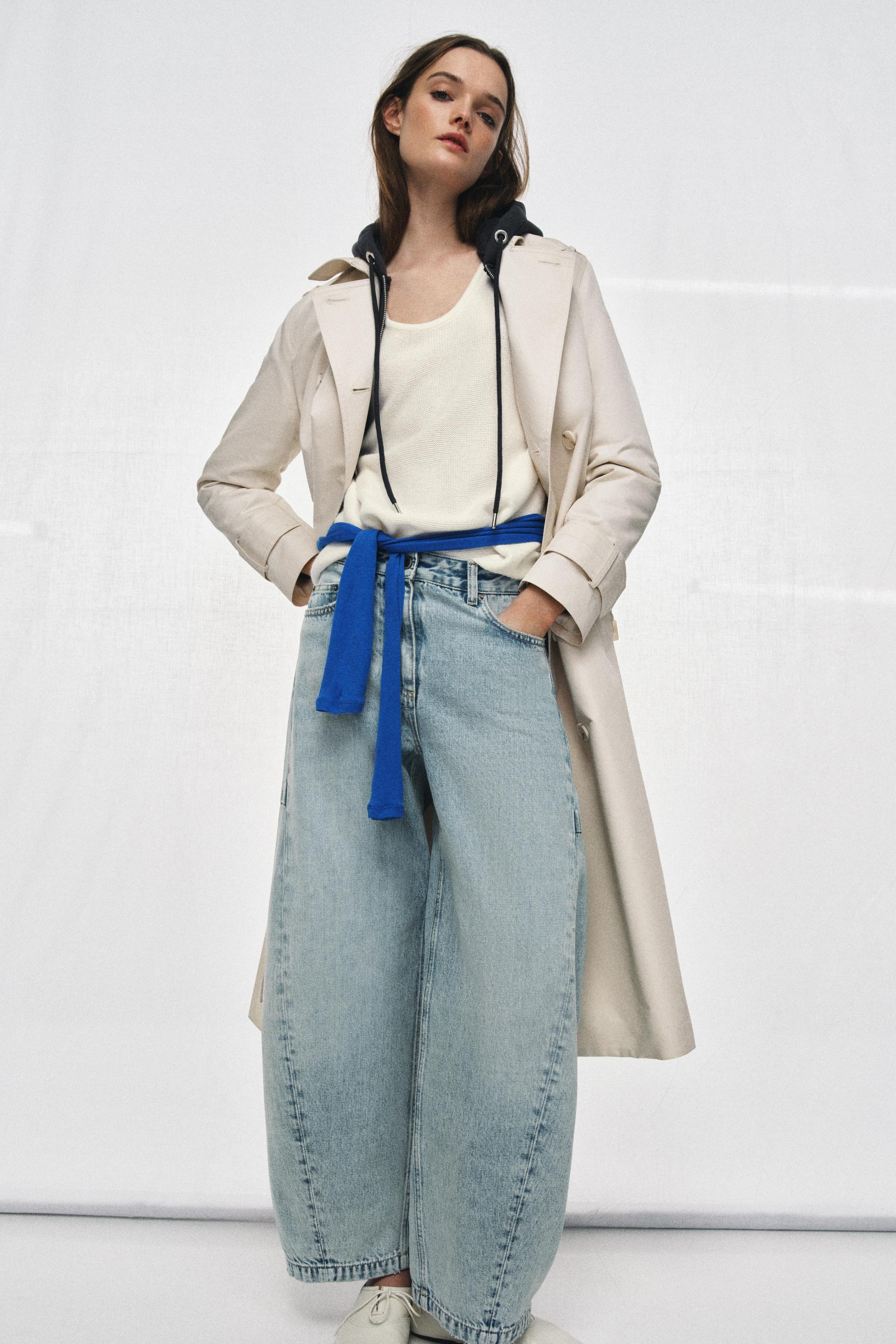 ZW COLLECTION MID-RISE ANKLE BALLOON JEANS | Zara US