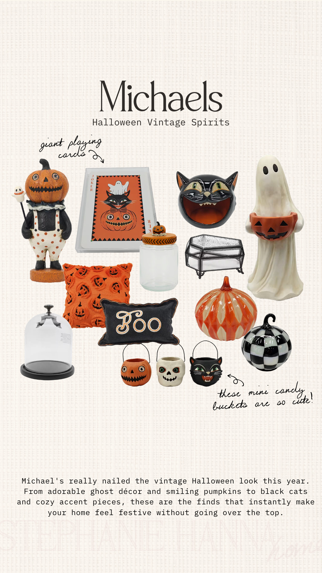 Michael's really nailed the vintage Halloween look this year. From adorable ghost décor and smiling pumpkins to black cats and cozy accent pieces, these are the finds that instantly make your home feel festive without going over the top. 

 #LTKmomlife #LTKSeasonal #LTKHome