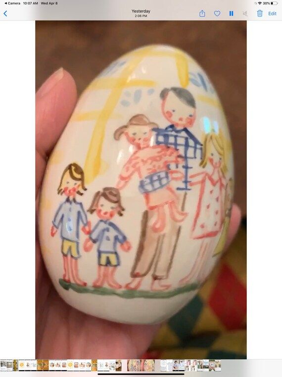 Custom Easter Egg  Family Portrait on Egg handmade  Duck Egg | Etsy | Etsy (US)