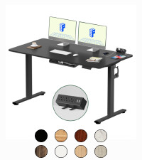 FLEXISPOT EN1 One-Piece Electric White Standing Desk 55 x 28 Inch Desktop Adjustable Height Desk ... | Amazon (US)