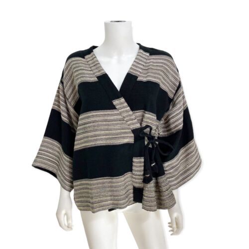 Lucky Brand Women's Woven Striped Kimono Wrap Jacket | eBay US