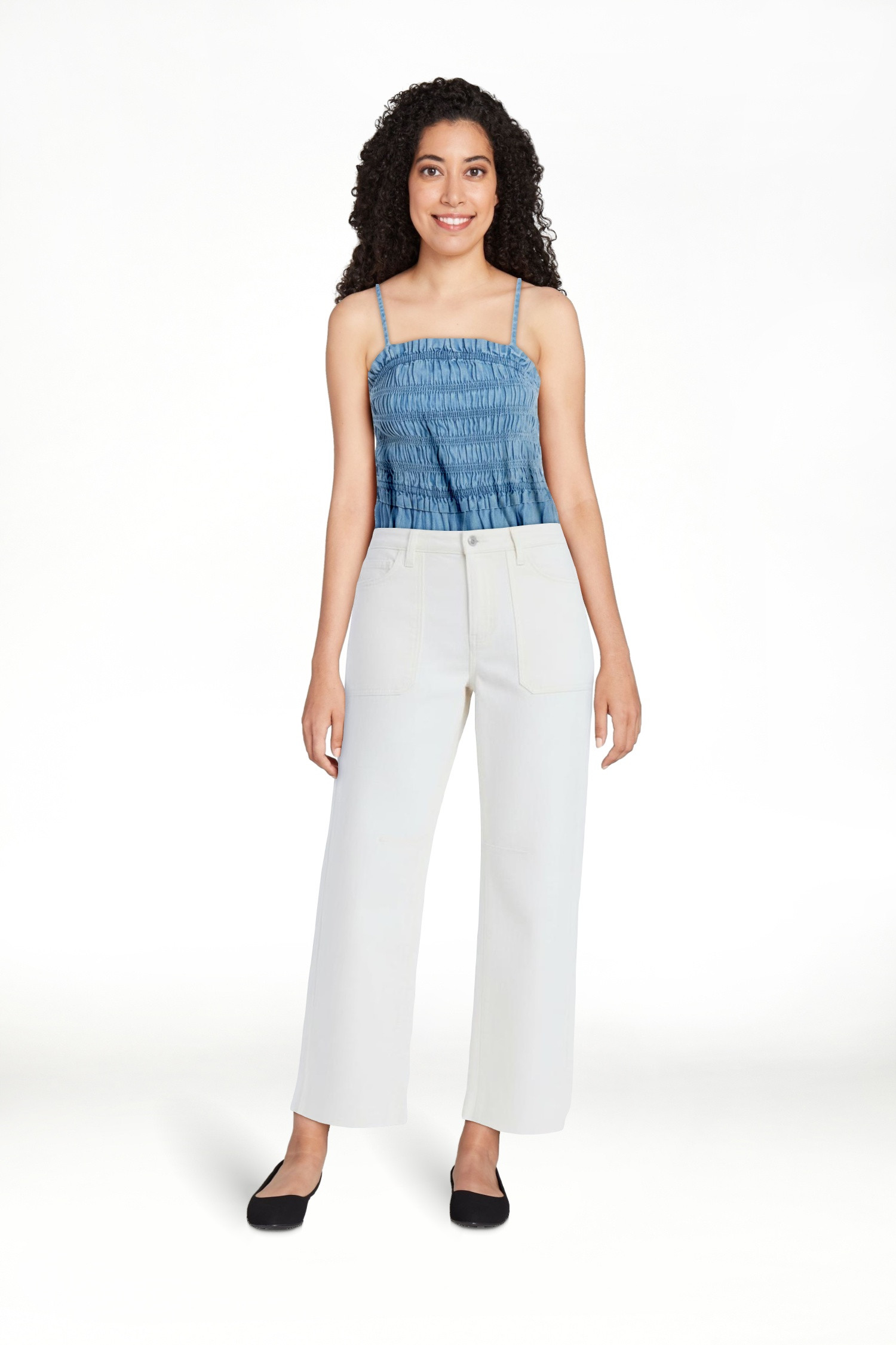 Free Assembly Jeans Tipo Barrel de Carpintero Recortados para Mujer, Entrepierna de 27", Tallas 0... | Walmart (US)