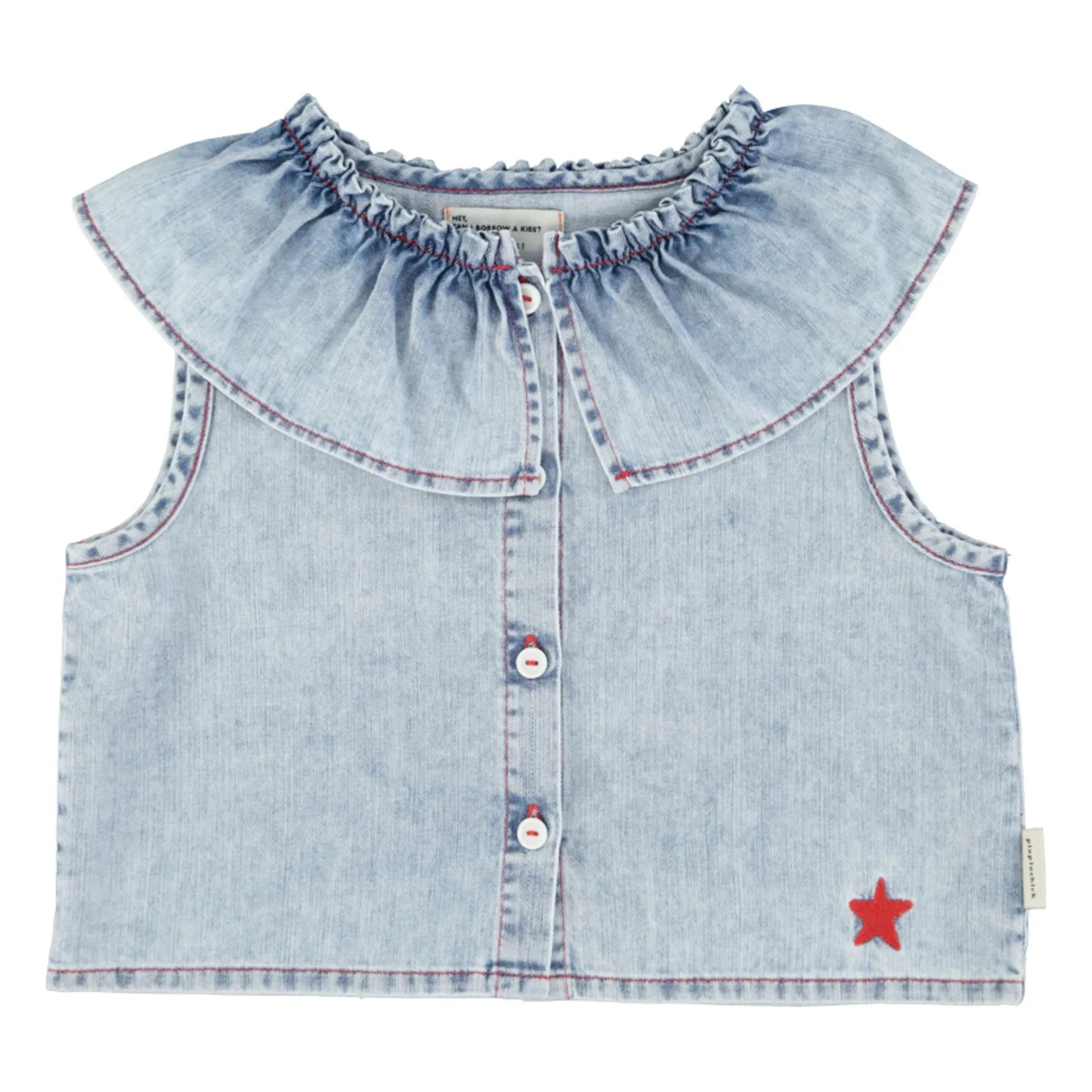 Etoile Denim Sleeveless Blouse | Washed blue | Smallable