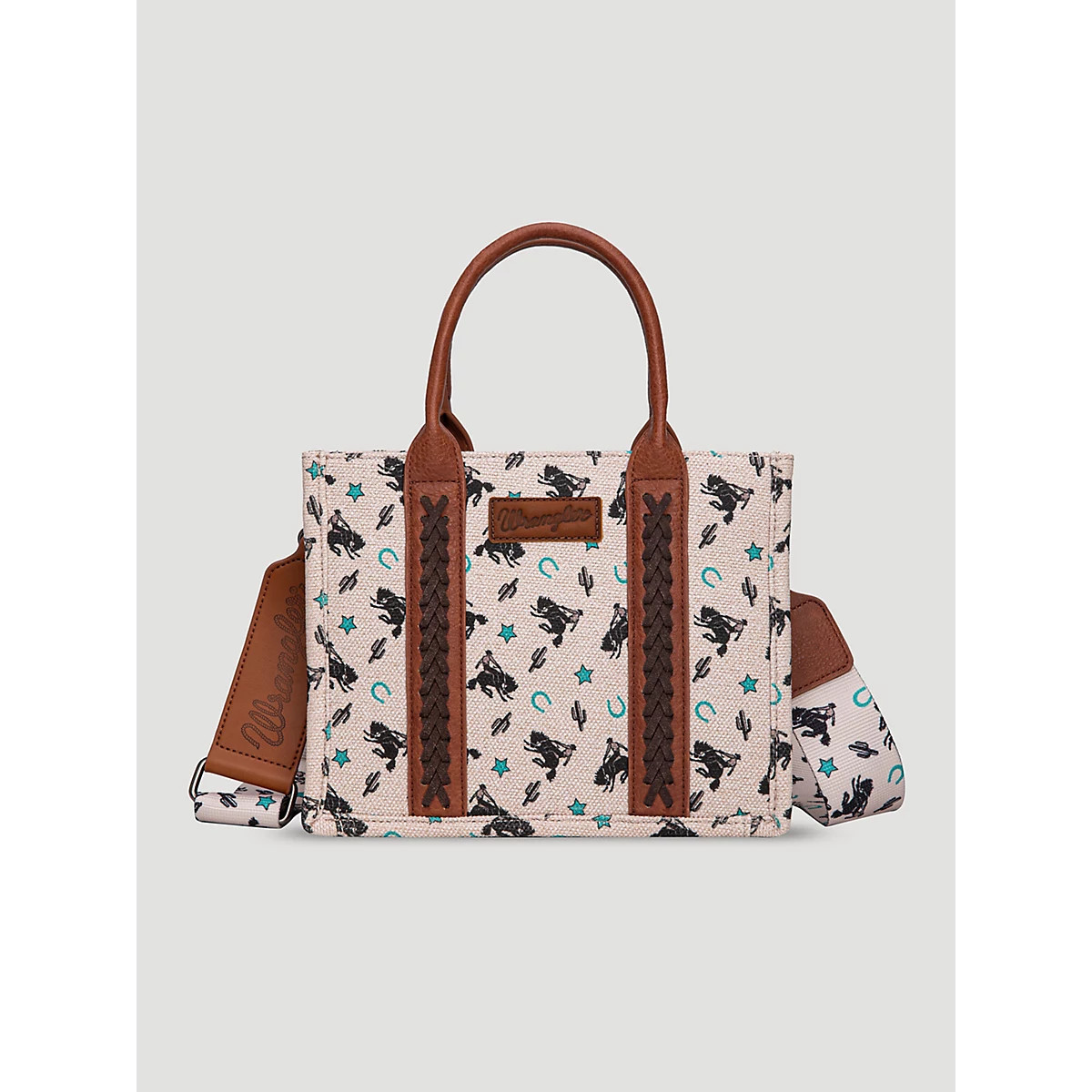 Rodeo Print Mini Tote in Turquoise | Wrangler