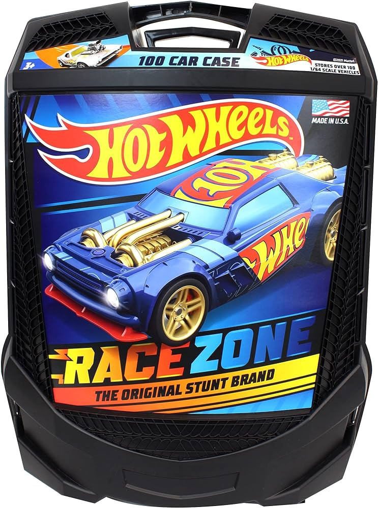 Hot Wheels 100-Car, Rolling Storage Case with Retractable Handle, Model:20135 | Amazon (US)