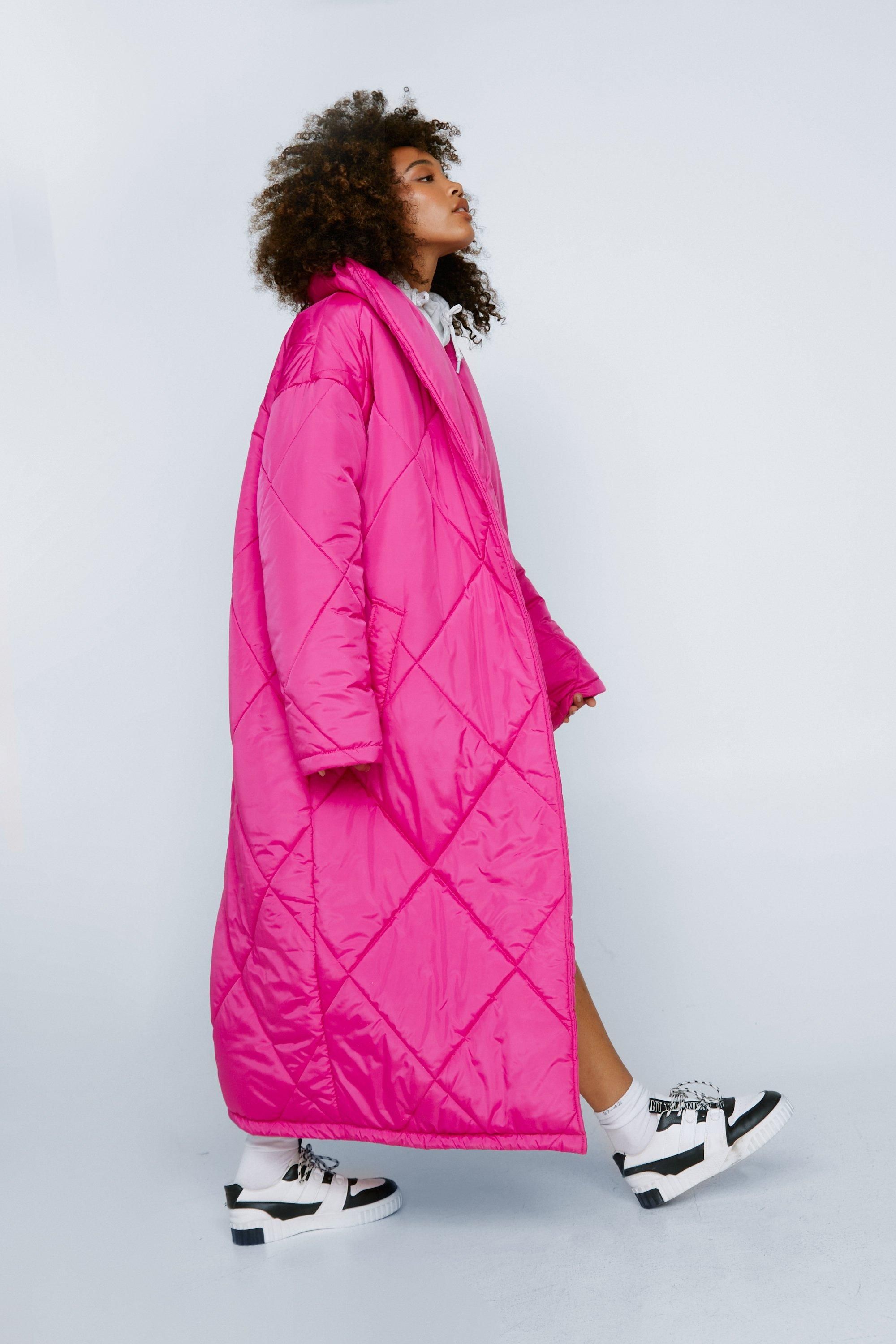 Belted Longline Quilted Coat | Nasty Gal (US)