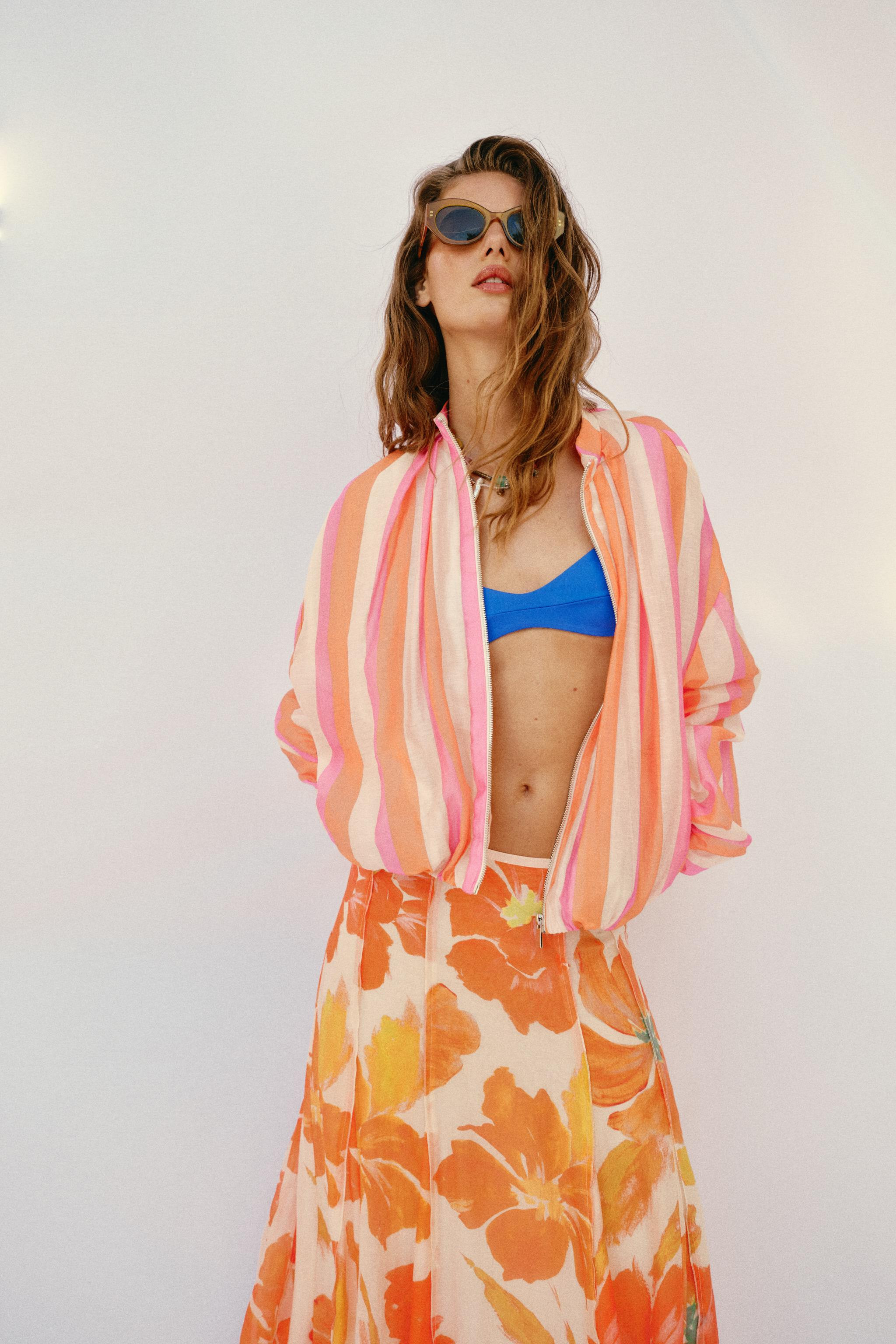STRIPED BOMBER JACKET | Zara US