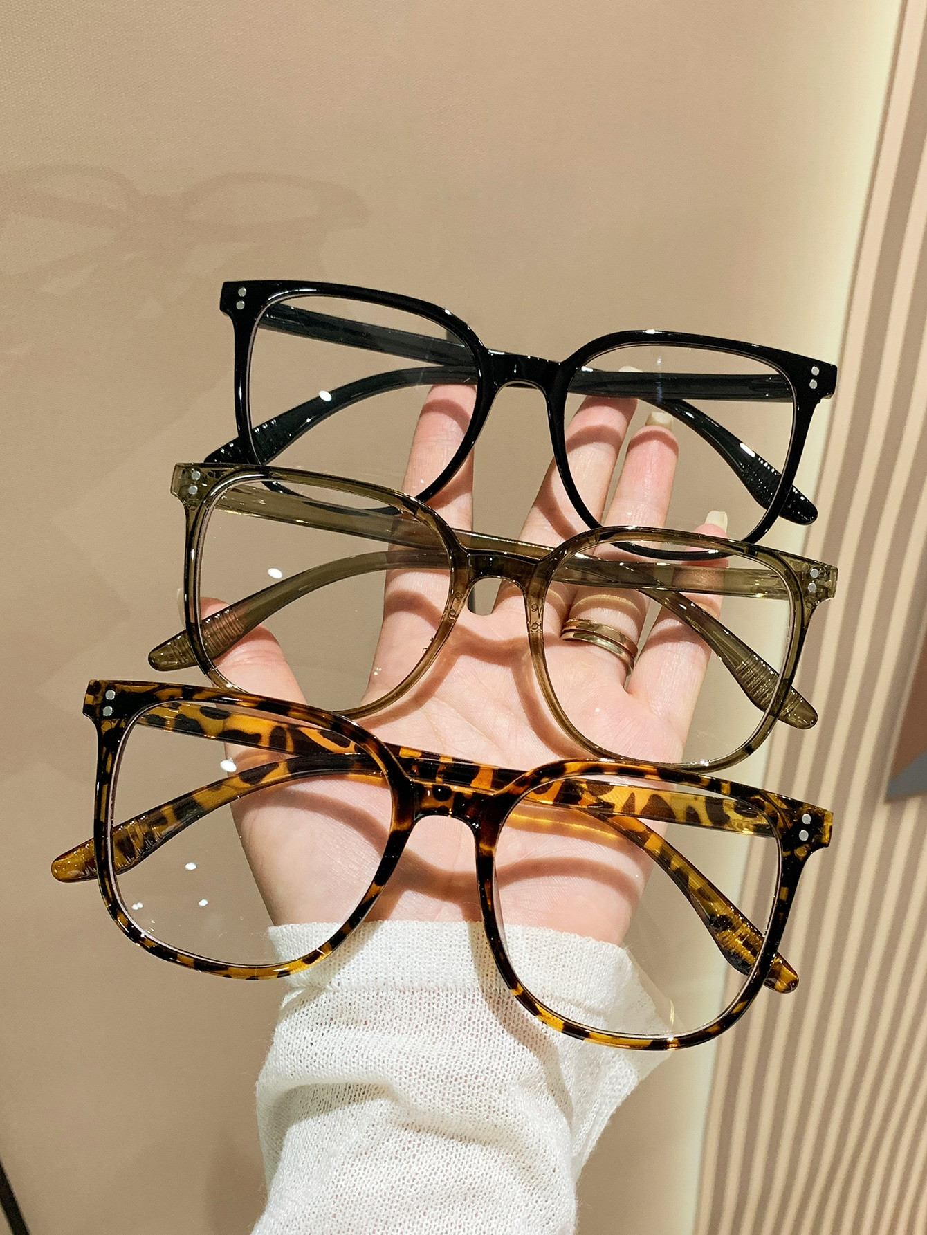 3pairs/Set Casual Plastic Frame Square Anti-Blue Light Glasses Perfect For Reading, Gaming, TV An... | SHEIN