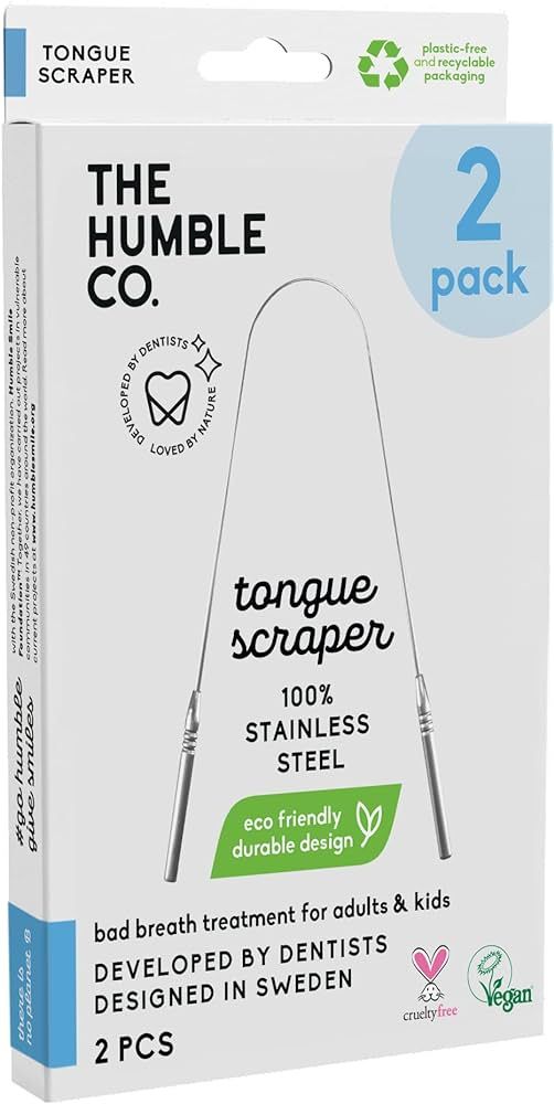 The Humble Co. Tongue Scraper – 100% Stainless Steel Tongue Cleaner, For Superior Oral Care, De... | Amazon (US)
