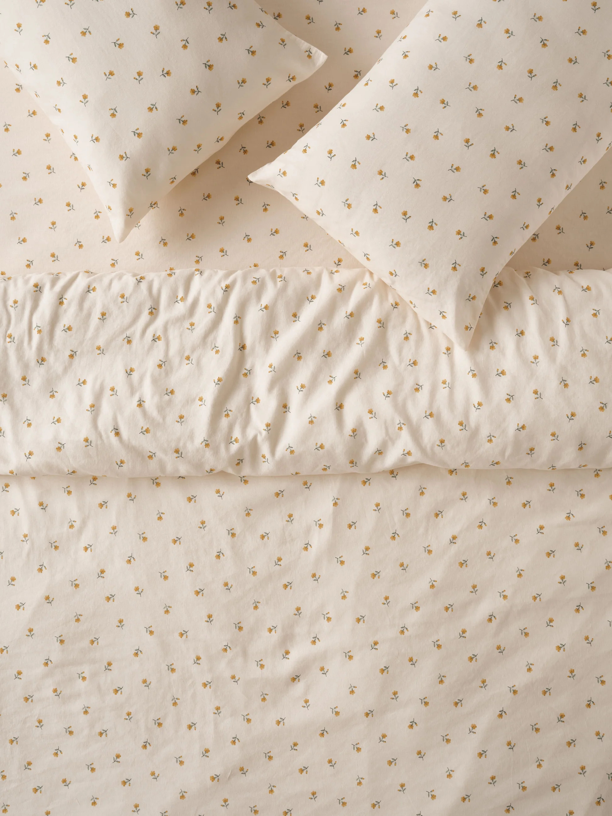Honey Posy Bud Linen Blend Duvet Cover | Piglet