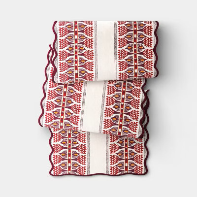 72"x14" Table Runner Scallop Edge - Threshold™ | Target