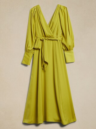 Celestial Blouson-Sleeve Maxi Dress | Banana Republic Factory