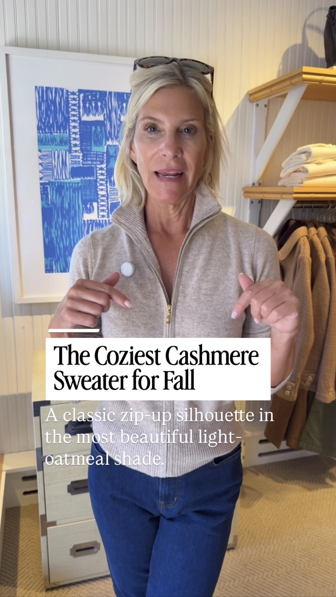 I nearly had heart failure when I saw this cashmere Mr. Rogers-style sweater! 🤎 The light-oatmeal color and full zip make it such a beautiful, cozy fall layer, and I love it with these jeans and leopard-and-pink flats.

👩‍💻 LTK PRO TIPS
❤️ Heart = Support my posts ;-)
🔖 Save = Get sale & restock alerts for the things you love!
📋 Lists = Keep favorites organized (List ideas: Christmas, Birthdays, and Vacations!)
📲 Share = Send lists and products to a friend (or your daughters like me).
💬 Comment = Ask me anything, and I’ll answer. ;-)

#LTKootd #LTKOver40 #LTKSeasonal