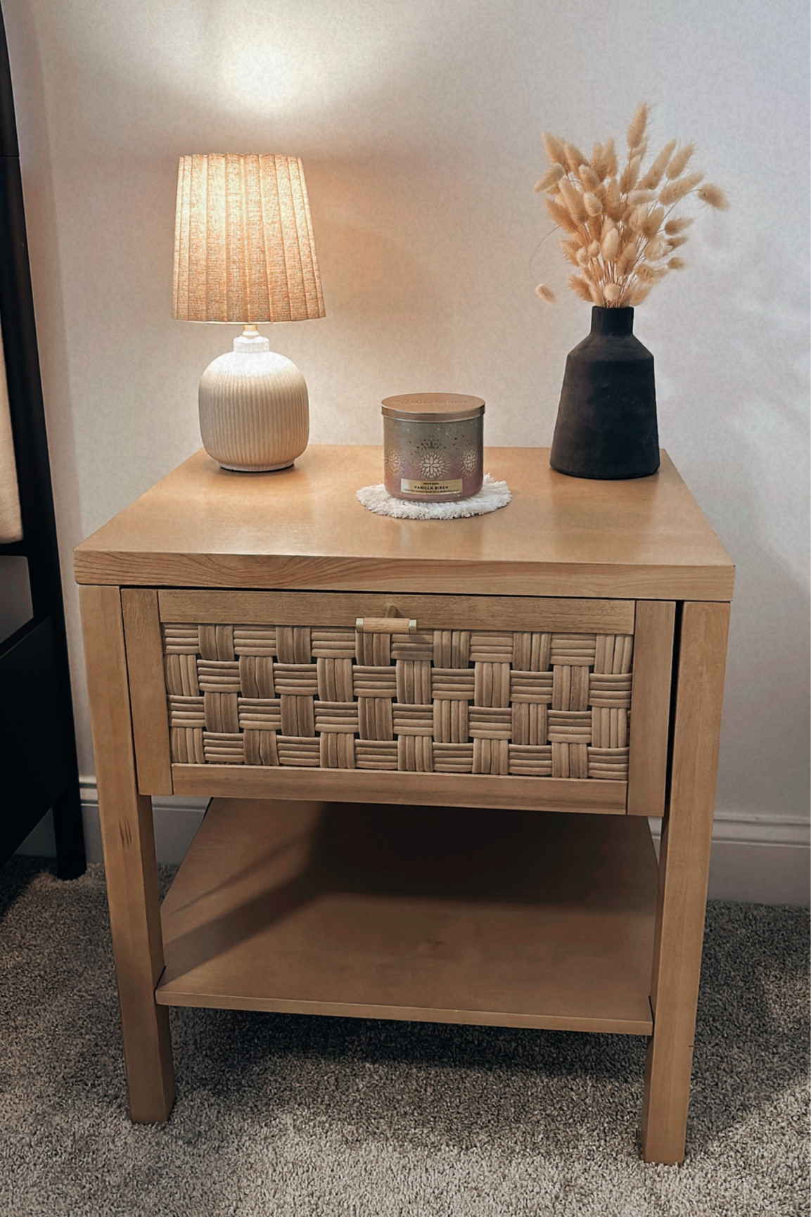 Night stand and table lamp 

#LTKstyletip #LTKunder100 #LTKhome