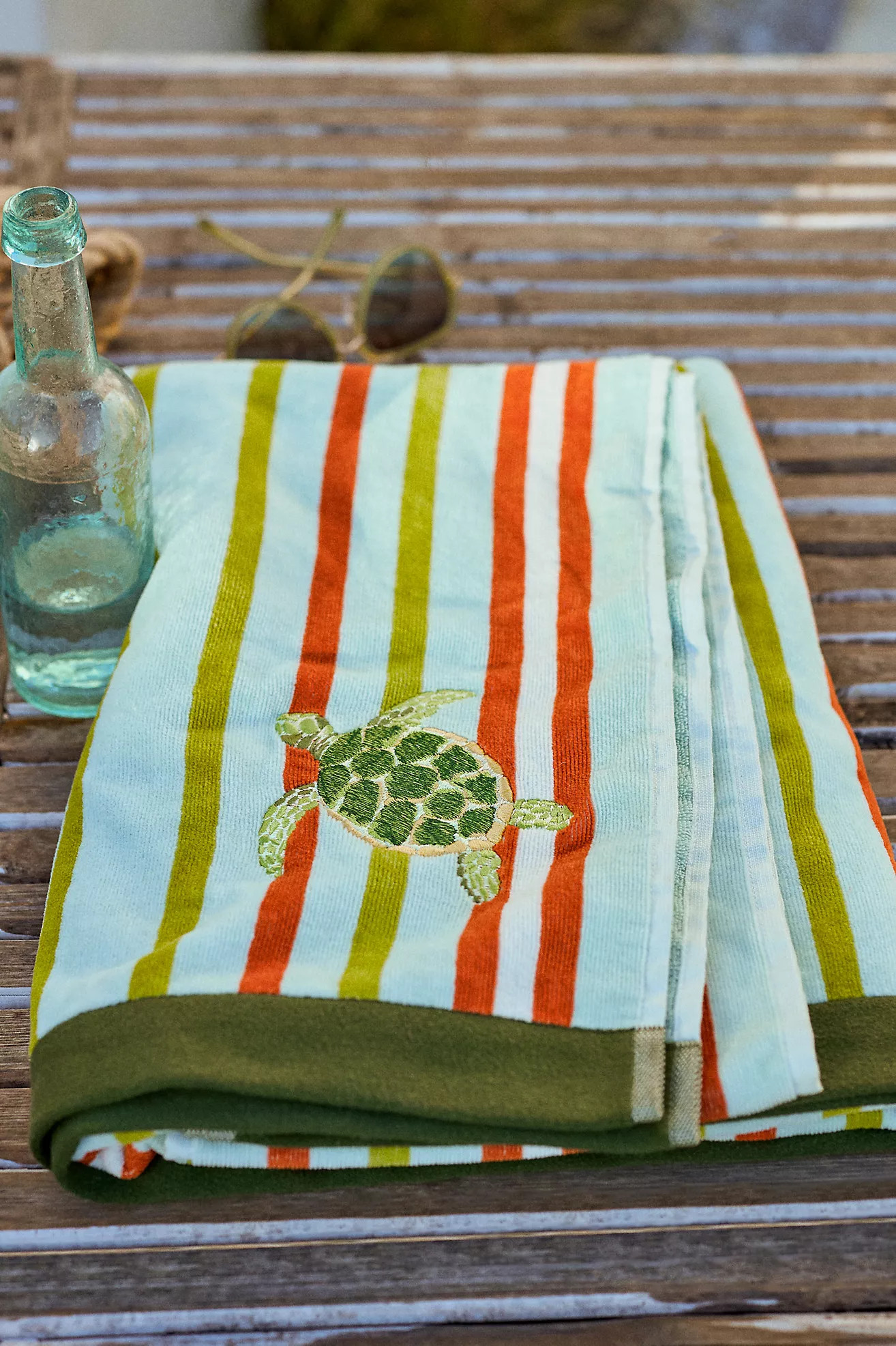 Madison Embroidered Cotton Beach Towel | Anthropologie (US)