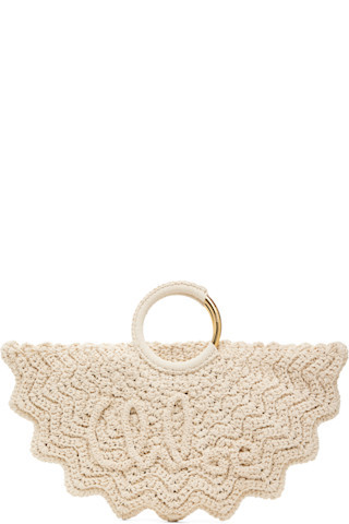 Chloé - Off-White Small Bracelet Paravent Tote | SSENSE