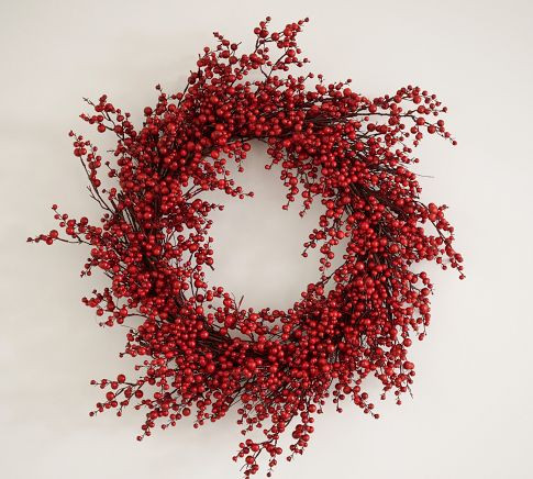 Faux Red Berry Wreath & Garland | West Elm (US)