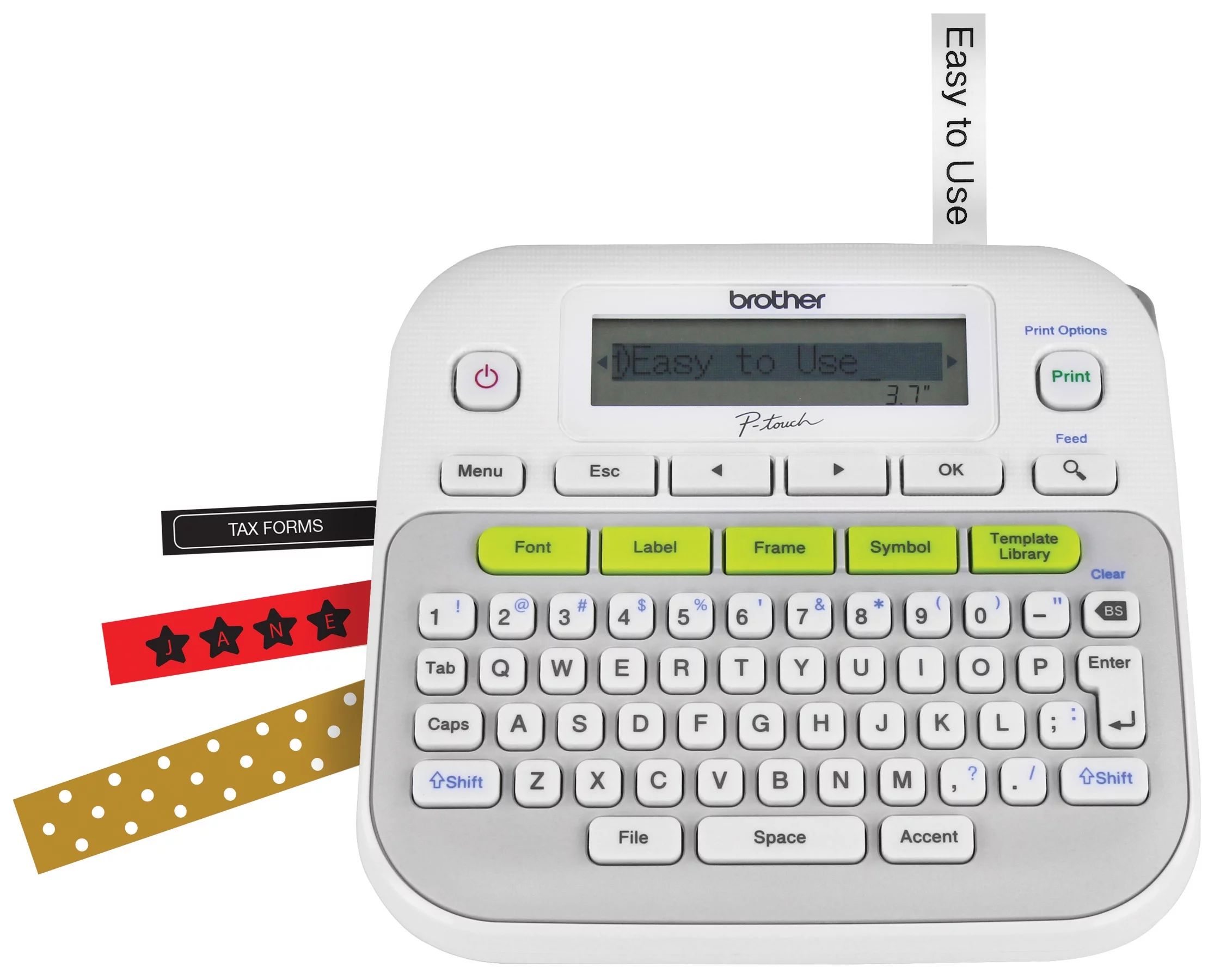 Brother P-touch, PTD210, Easy-to-Use Label Maker, One-Touch Keys, Multiple Font Styles, 27 User-F... | Walmart (US)
