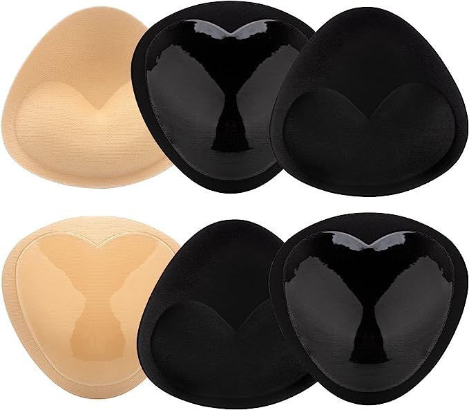 Silicone Bra Inserts Lift Breast Pads Breathable Push Up Sticky Bra Cups for Women (3 Pairs) | Amazon (US)
