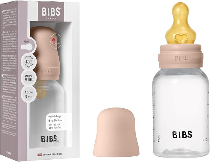 BIBS Biberón de 5 onzas / 5.1 fl oz de caucho natural con pezón de látex, anticólico, sin BPA... | Amazon (US)
