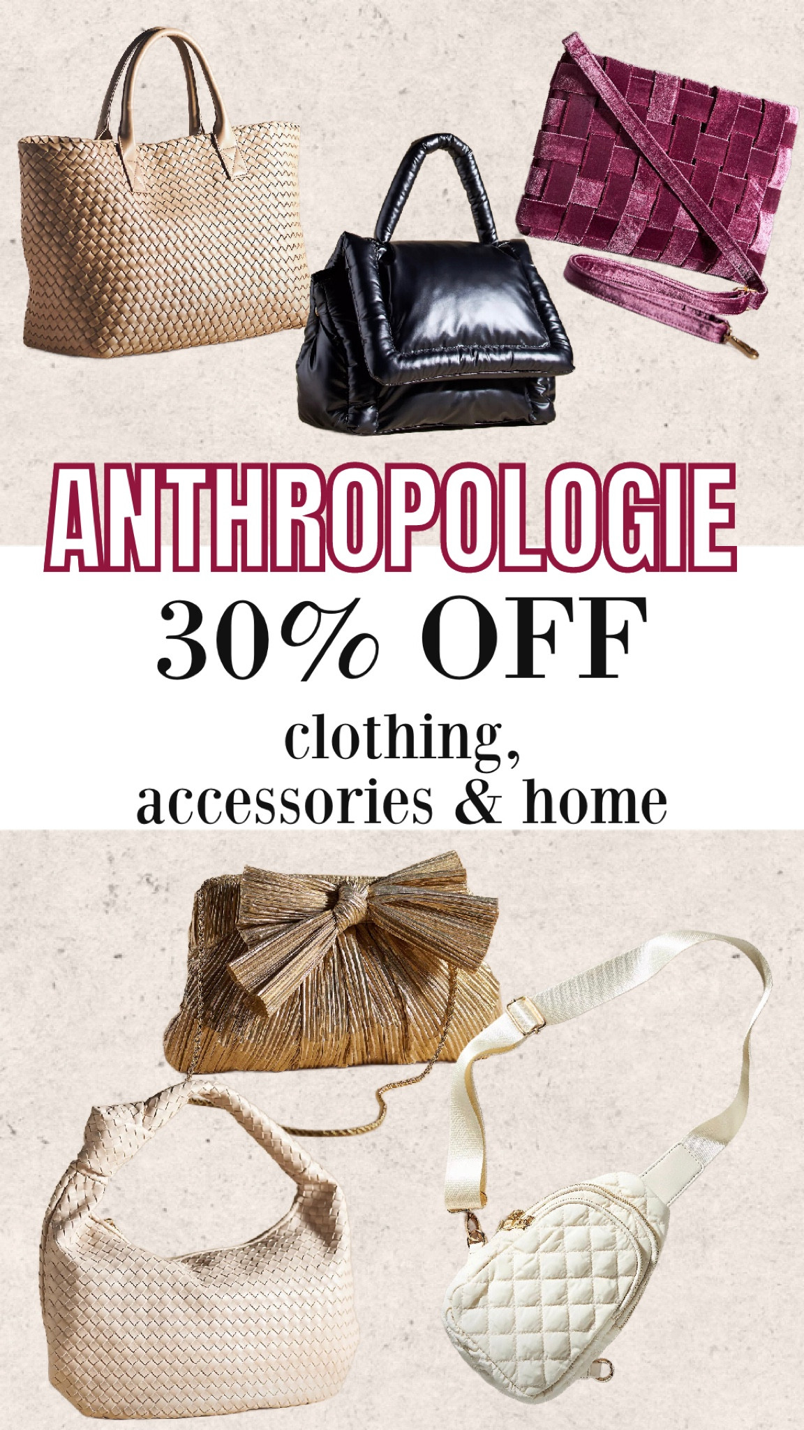Anthro sale! 30% off bags! 

#LTKGiftGuide #LTKCyberWeek #LTKHoliday