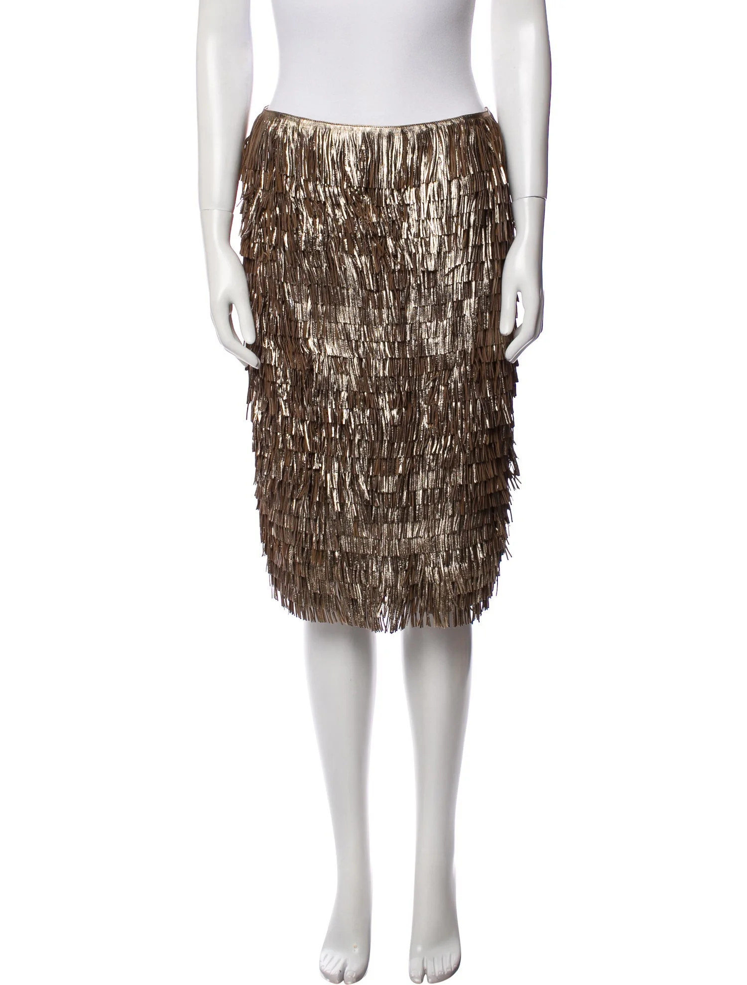 Leather Knee-Length Skirt | The RealReal