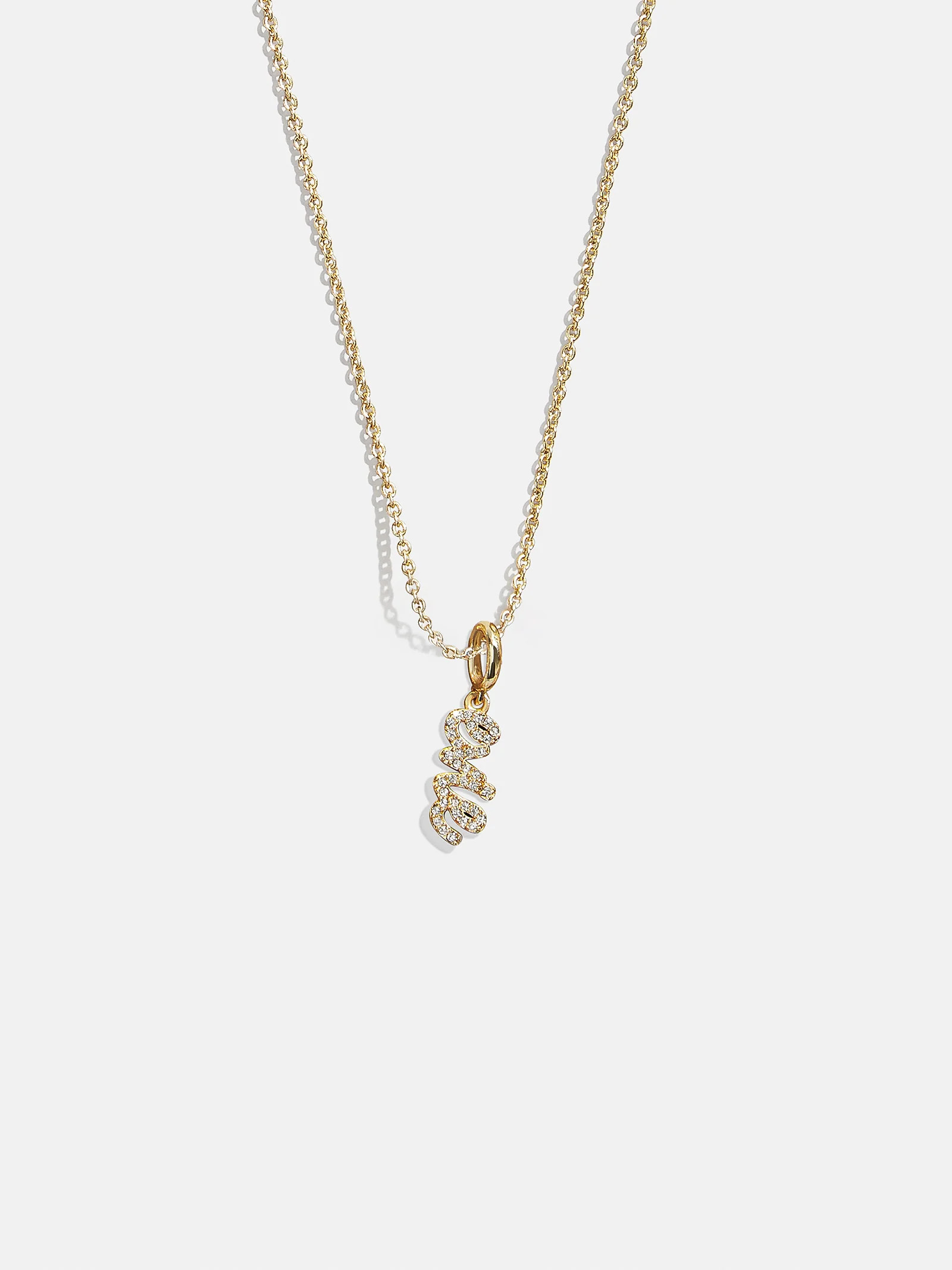 Mini Pavé Script Cluster Custom Nameplate Necklace - 1 Name | BaubleBar