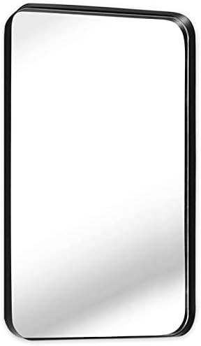 Amazon.com: ZENMAG Bathroom Mirror for Wall, 36"×24" Rectangle Metal Framed Wall Mirrors Large W... | Amazon (US)
