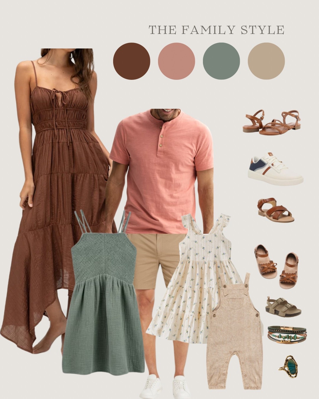 Living the lips of color, light gauze materials, florals and linen in this family summer look 🤎✨

#LTKKids #LTKFamily #LTKSeasonal