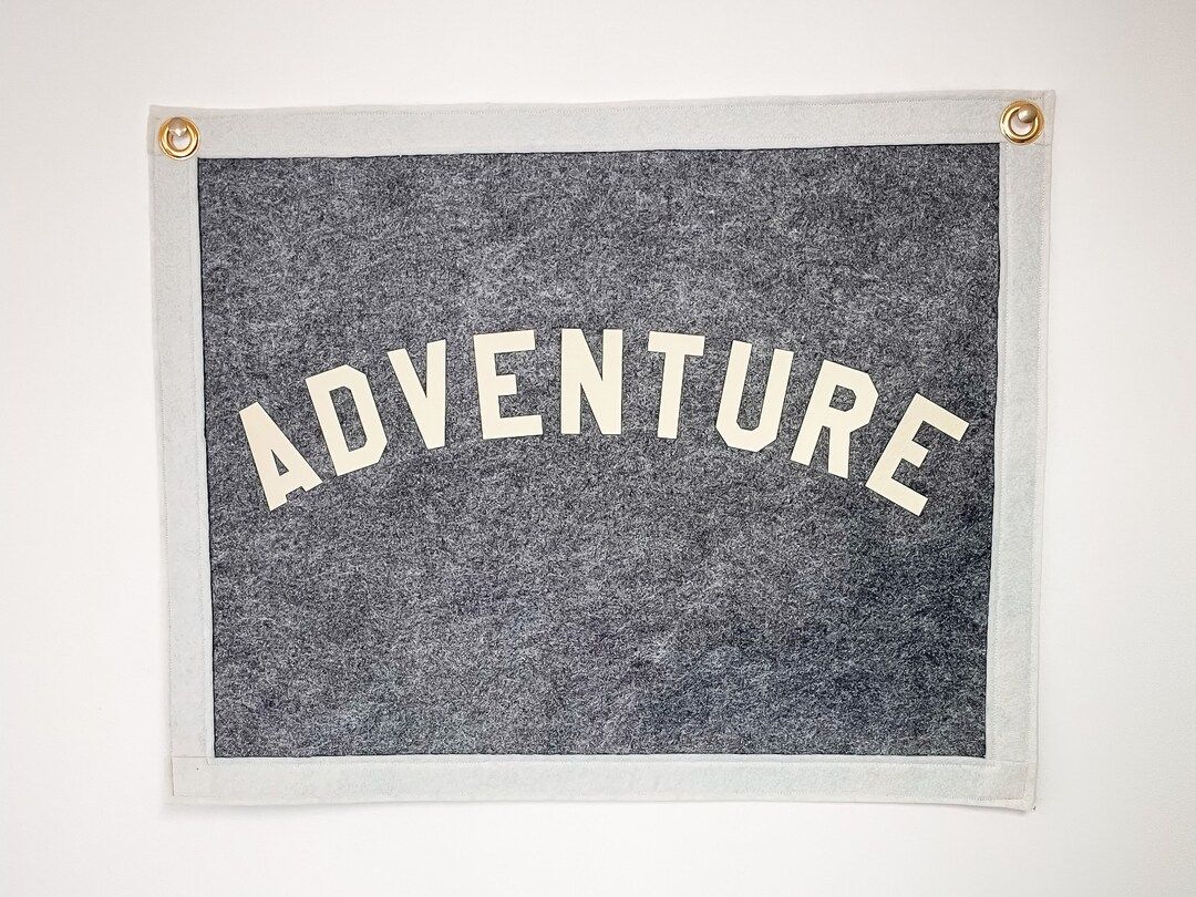 Adventure Banner | Felt Pennant Flag Banner | Vintage travel Banner | Wall Decor | Wall Hanging | Etsy (US)