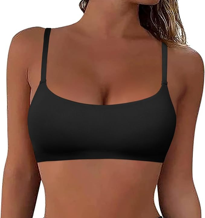 PrettyGuide Women's Wireless Bralette No Padding Scoop Neck Seamless No Underwire Smoothing Every... | Amazon (US)