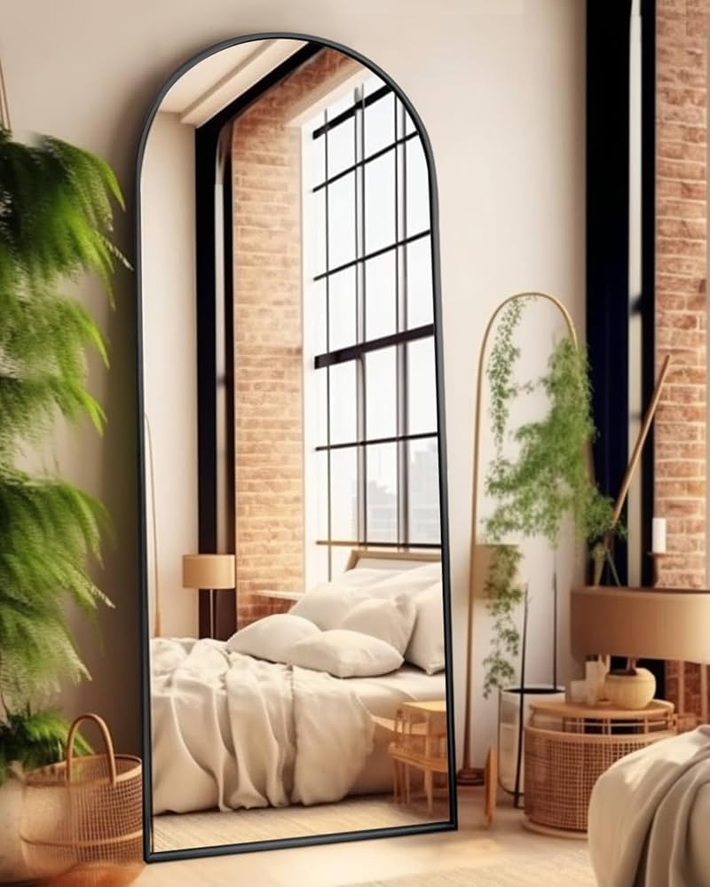 Arch Mirror Full Length, Floor Length Mirror, Arched Floor Mirror, 58"x18" Wall Mirror Full Lengt... | Amazon (US)