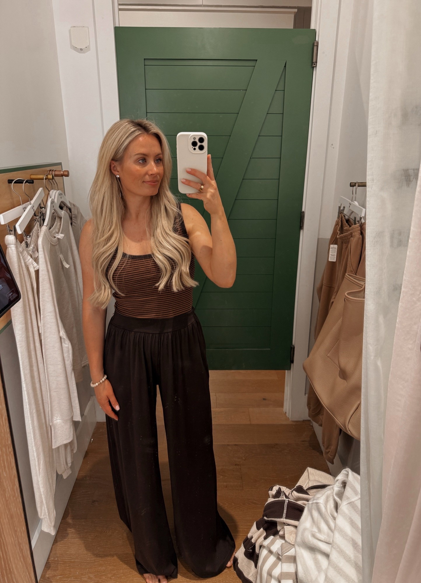 Grabbed this striped tank and comfy pants from aerie! A few color options available 
Tank: small
Pants: XS

#LTKActive #LTKootd