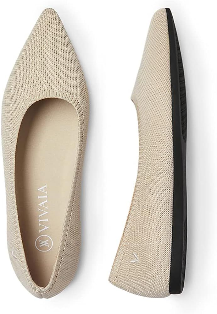 VIVAIA Aria 2.0 Women's Casual Flats Slip on Washable Ballet Shoes Pointed-Toe Style | Amazon (US)