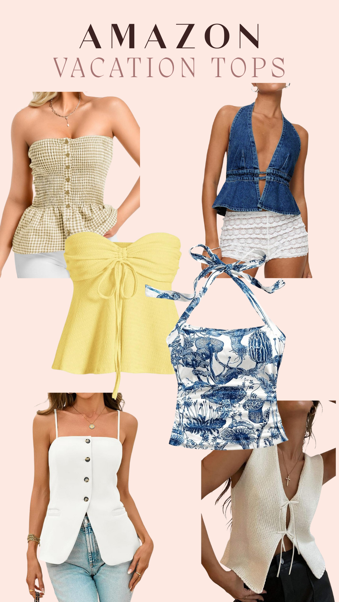 🧺 Amazon Vacation Tank Tops 🌞
These are the cutest tank tops on Amazon right now — perfect for your summer travel outfits, Euro summer aesthetic, or just dressing cute for the heat. I’m loving the mix of knit tanks, tie-front tops, printed halters, and structured button-down tanks — all super flattering and easy to style with linen pants, denim shorts, or a flowy maxi skirt. #AmazonFinds #TankTopStyle #VacationOutfits #LTKSummer #EuroSummerLooks #AmazonFashion #LTKUnder50 #LTKVacation #AmazonTankTops 

 #LTKSeasonal #LTKFindsUnder50 #LTKStyleTip