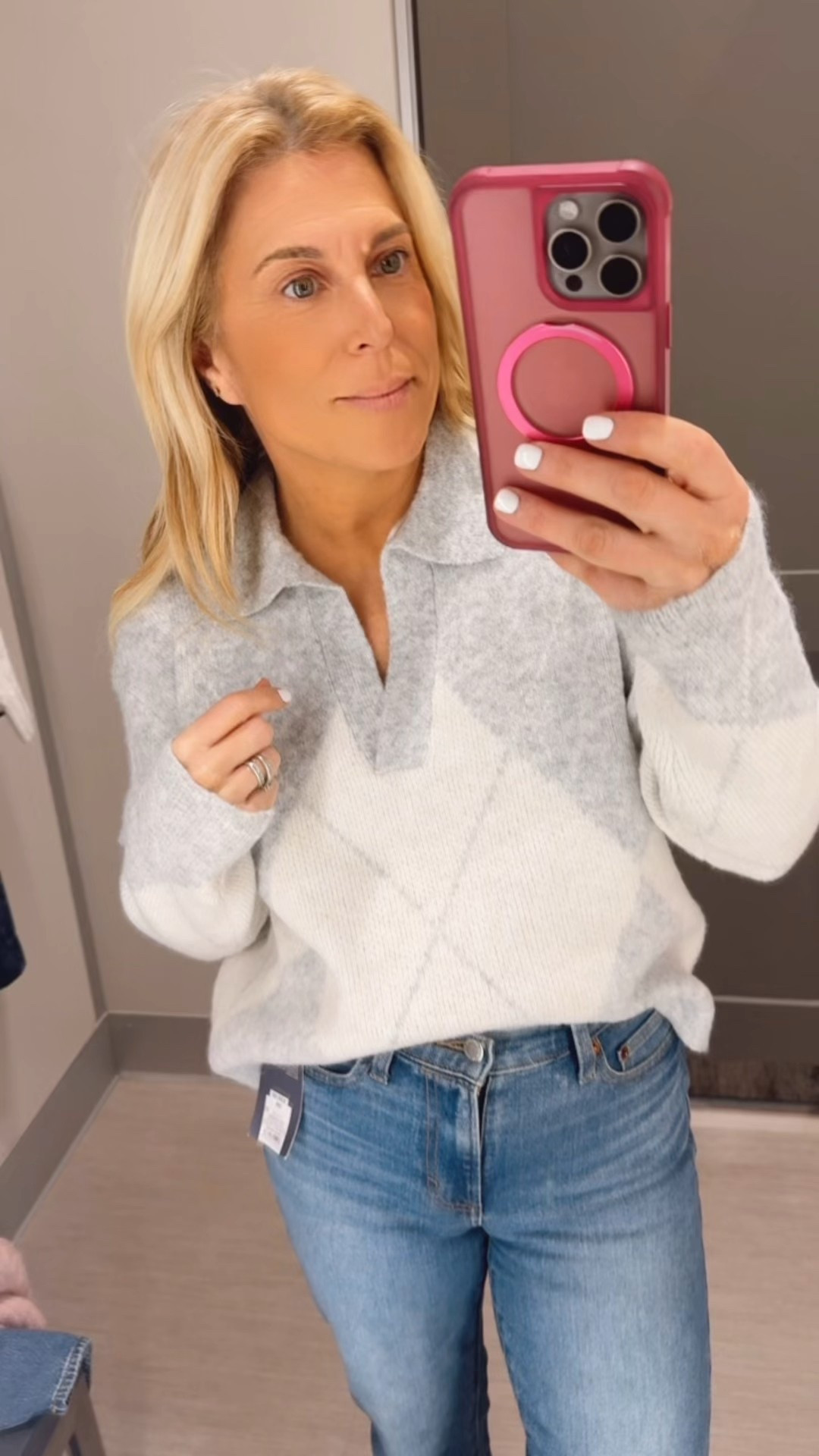 Obsessed with argyle ❤️🩷 this is so soft and on sale!!!! 

#LTKSaleAlert