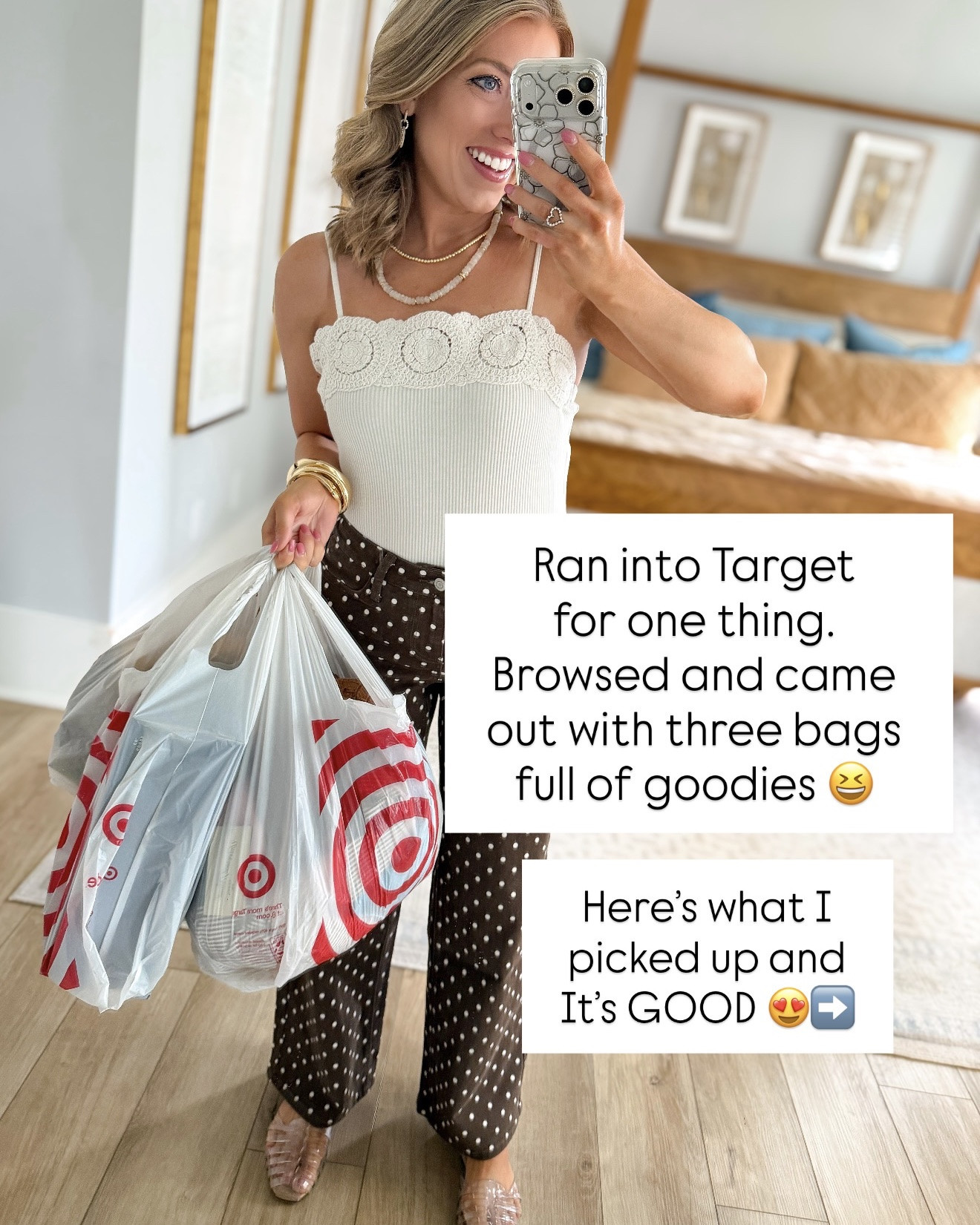 I stopped by Target to browse… and found SO many good new arrivals I couldn’t leave behind. 😍🛒

From elevated basics and effortless everyday outfits to comfortable sandals, flattering denim, cozy matching sets, and the prettiest accessories, this Target haul is full of pieces that look so much more expensive than they are.

I’m sharing everything I picked up, how I’m styling each piece, sizing details, and the finds I think are going to be the most popular. Whether you’re looking for affordable everyday outfits, versatile wardrobe staples, or the cutest Target fashion for late summer and early fall, this haul is packed with good ones.

Which find are you adding to your cart first? 🤎✨

#targetfinds #targetfashion #targethaul #targetnewarrivals #targetstyle #targetshopping #targetclothing #affordablefashion #affordablestyle #budgetfriendlyfashion #everydaystyle #casualstyle #ootd #outfitideas #styleinspo #fashionfinds #momstyle #everydayoutfit #capsulewardrobe #transitionalstyle #neutralstyle #denimstyle #matchingsets #targetsandals #falltransition #womenwithstyle #fashionover30 #trendingfashion #wearthisnext #targetrun

#LTKootd #LTKSaleAlert #LTKPetite