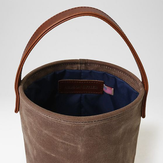 Hudson Sutler Waxed Canvas Golf Range Bucket | Mark and Graham