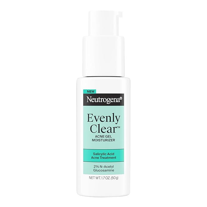 Neutrogena Evenly Clear Acne Gel Moisturizer with Salicylic Acid & N-Acetyl Glucosamine, Lightwei... | Amazon (US)