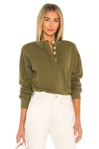 Tularosa Henley Sweatshirt in Olive from Revolve.com | Revolve Clothing (Global)